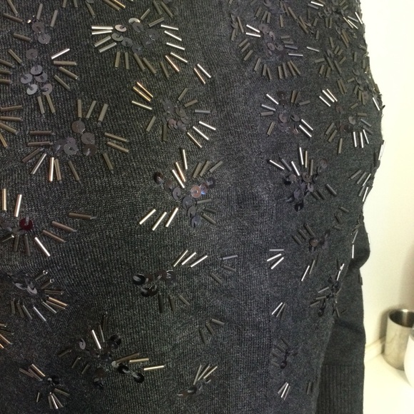 NWT White House Black Market Cardigan L beads - Picture 2 of 7